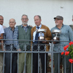 Trivellato con i vincitori del Trofeo (da sx Bolcato - Mosele - Scomazzon - Conzato)
